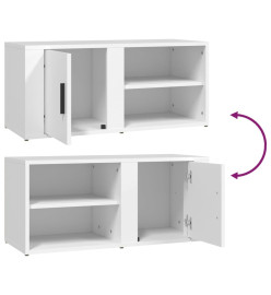 Meubles TV 2 pcs Blanc 80x31,5x36 cm Bois d'ingénierie