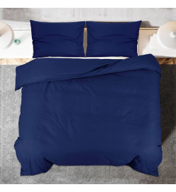 Ensemble de housse de couette Bleu marine 200x200 cm Coton