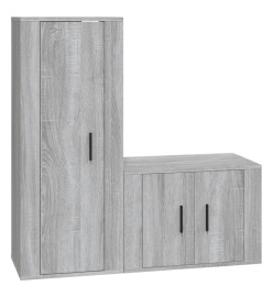 Ensemble de meubles TV 2 pcs Sonoma gris Bois d'ingénierie