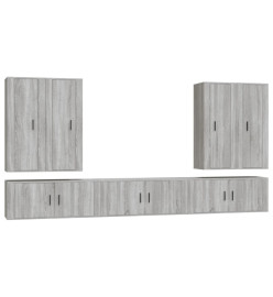 Ensemble de meubles TV 7 pcs Sonoma gris Bois d'ingénierie