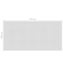 Film solaire de piscine flottant PE 975x488 cm Gris