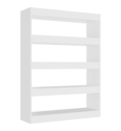 Bibliothèque/Séparateur de pièce Blanc 100x30x135 cm