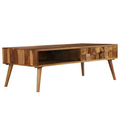 Table basse Bois Sesham massif avec finition miel 110x50x37 cm