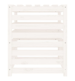 Composteur Blanc 63,5x63,5x77,5 cm Bois massif de pin