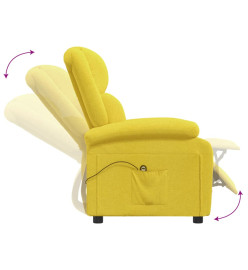 Fauteuil inclinable électrique Jaune Tissu