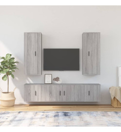 Ensemble de meubles TV 5 pcs Sonoma gris Bois d'ingénierie