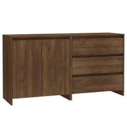 Buffets 2 pcs Chêne marron Bois d'ingénierie