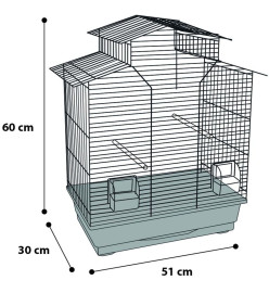 FLAMINGO Cage à oiseaux Numfor 1 Cuivre 51x30x60 cm