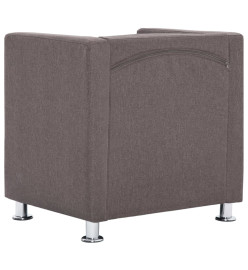 Fauteuil cube Taupe Tissu