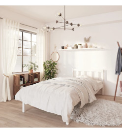 Cadre de lit Blanc Bois de pin massif 90x200 cm