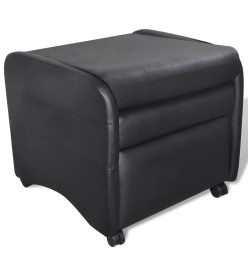 Fauteuil pliable Noir Similicuir