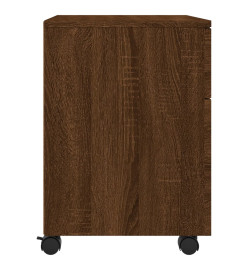 Classeur mobile avec roues Chêne marron 45x38x54 cm Bois