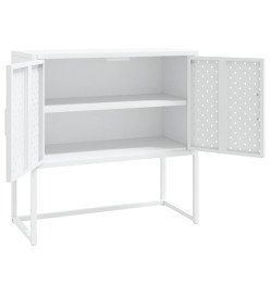 Buffet Blanc 75x35x75 cm Acier