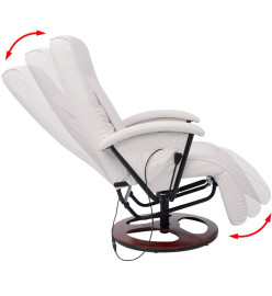 Fauteuil de massage shiatsu Blanc Similicuir