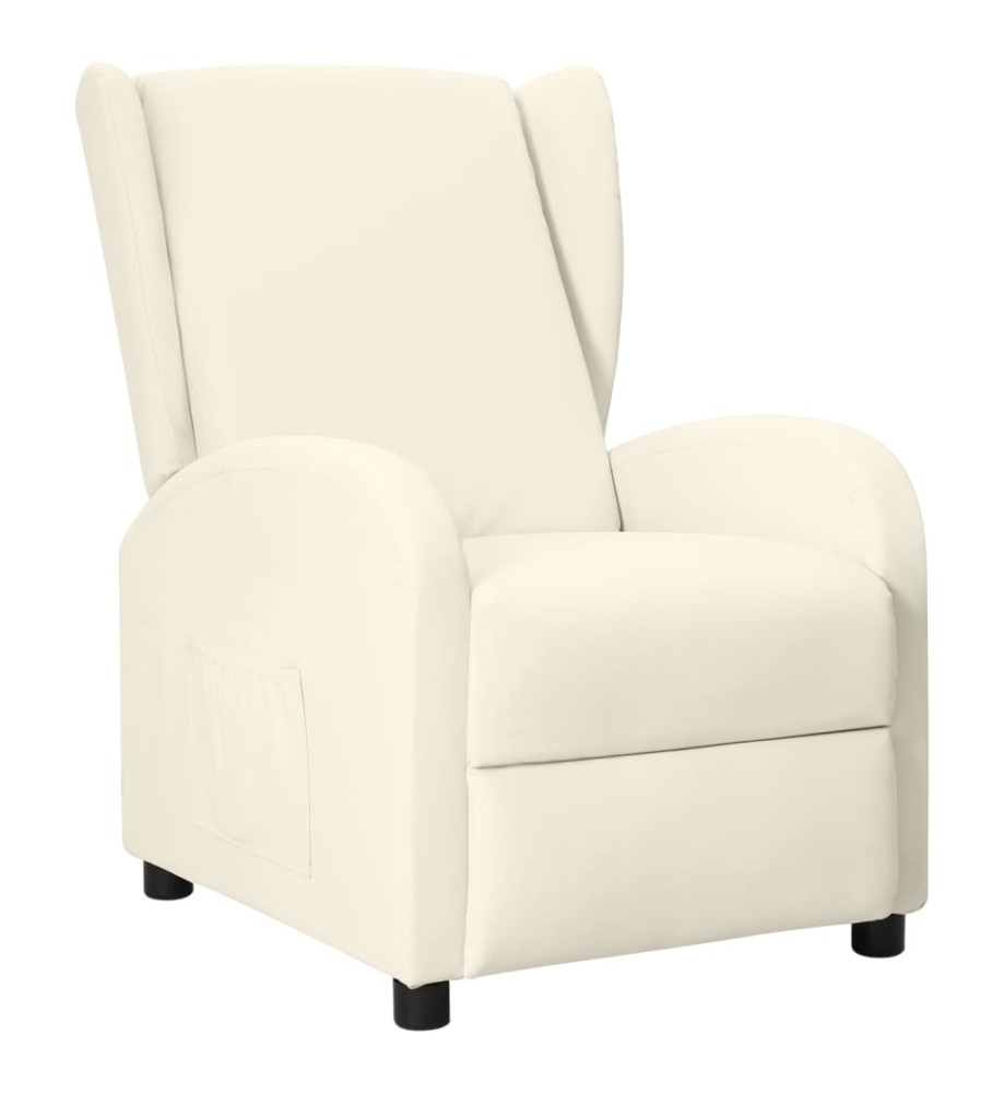 Fauteuil inclinable Crème Similicuir