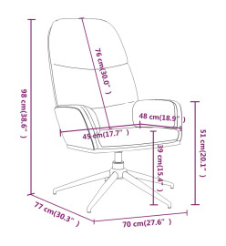 Chaise de relaxation Gris foncé Similicuir daim