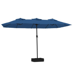 Parasol à double tête bleu azuré 449x245 cm