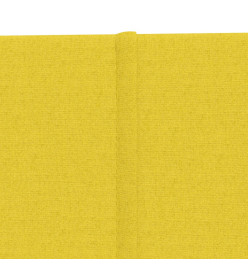 Panneaux muraux 12 pcs Jaune clair 60x30 cm Tissu 2,16 m²