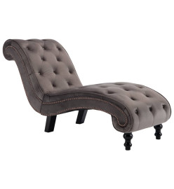 Chaise longue Velours Gris