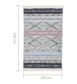 Tapis Rose et aqua 160x230 cm Coton