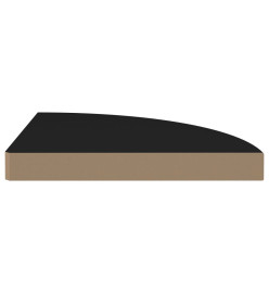 Étagères d'angle flottantes 4 pcs noir 35x35x3,8 cm MDF