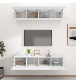 Meubles TV 4 pcs Blanc 80x30x30 cm Bois d'ingénierie