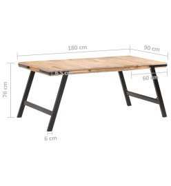 Table de salle à manger 180x90x76 cm Bois de manguier massif