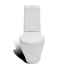 Ensemble de toilette et bidet sur pied Blanc Céramique