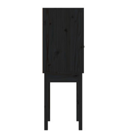 Buffet haut Noir 60x40x120 cm Bois massif de pin