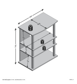 FMD Meuble TV/Hi-Fi avec 3 compartiments 65x40x79,2 cm Chêne