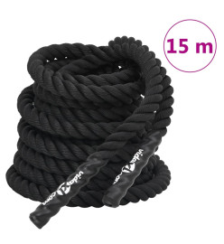 Corde de combat noir 15 m 11 kg polyester