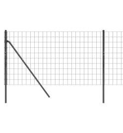 Clôture en treillis métallique anthracite 1,1x25 m