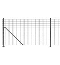 Clôture en treillis métallique avec bride anthracite 1,1x25 m