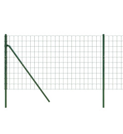 Clôture en treillis métallique vert 1x25 m acier galvanisé