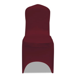 Housse de chaise extensible 4 pcs Bordeaux