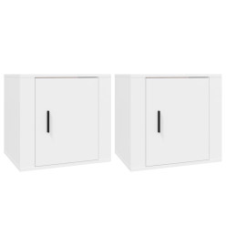 Tables de chevet 2 pcs Blanc 50x39x47 cm