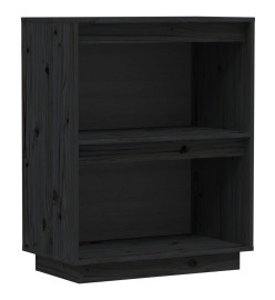 Armoire console Noir 60x34x75 cm Bois de pin solide