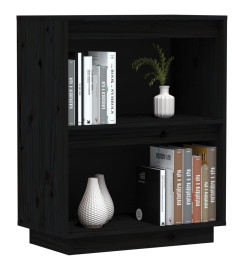 Armoire console Noir 60x34x75 cm Bois de pin solide