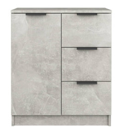 Buffets 2 pcs Gris béton 60x30x70 cm Bois d'ingénierie