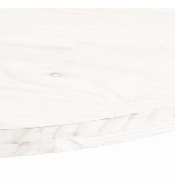 Dessus de table blanc 90x45x2,5 cm bois de pin massif ovale