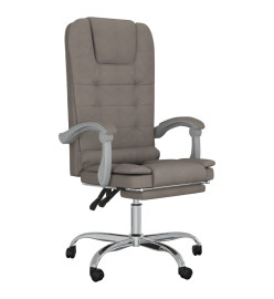 Fauteuil de massage inclinable de bureau Taupe Tissu