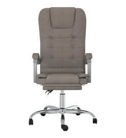 Fauteuil de massage inclinable de bureau Taupe Tissu