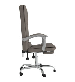 Fauteuil de massage inclinable de bureau Taupe Tissu