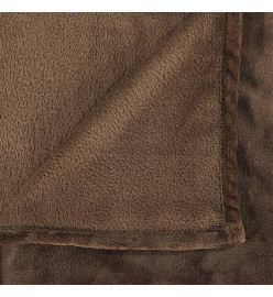 Couverture marron cacao 200x240 cm polyester