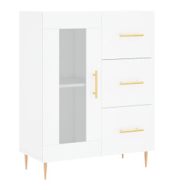 Buffet haut Blanc 69,5x34x180 cm Bois d'ingénierie