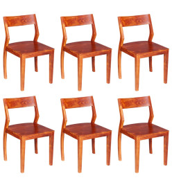 Chaises à manger lot de 6 bois d'acacia massif