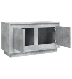 Meuble TV gris béton 80x35x45 cm bois d'ingénierie