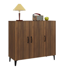 Buffet chêne marron 90x34x80 cm bois d'ingénierie