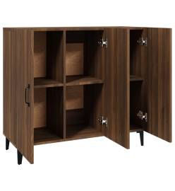 Buffet chêne marron 90x34x80 cm bois d'ingénierie