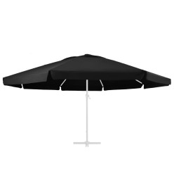 Tissu de remplacement pour parasol d'extérieur Noir 600 cm